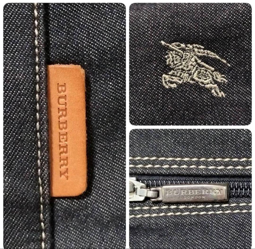 BURBERRY　バーバリー トートバック デニム ノバチェック ホースロゴ