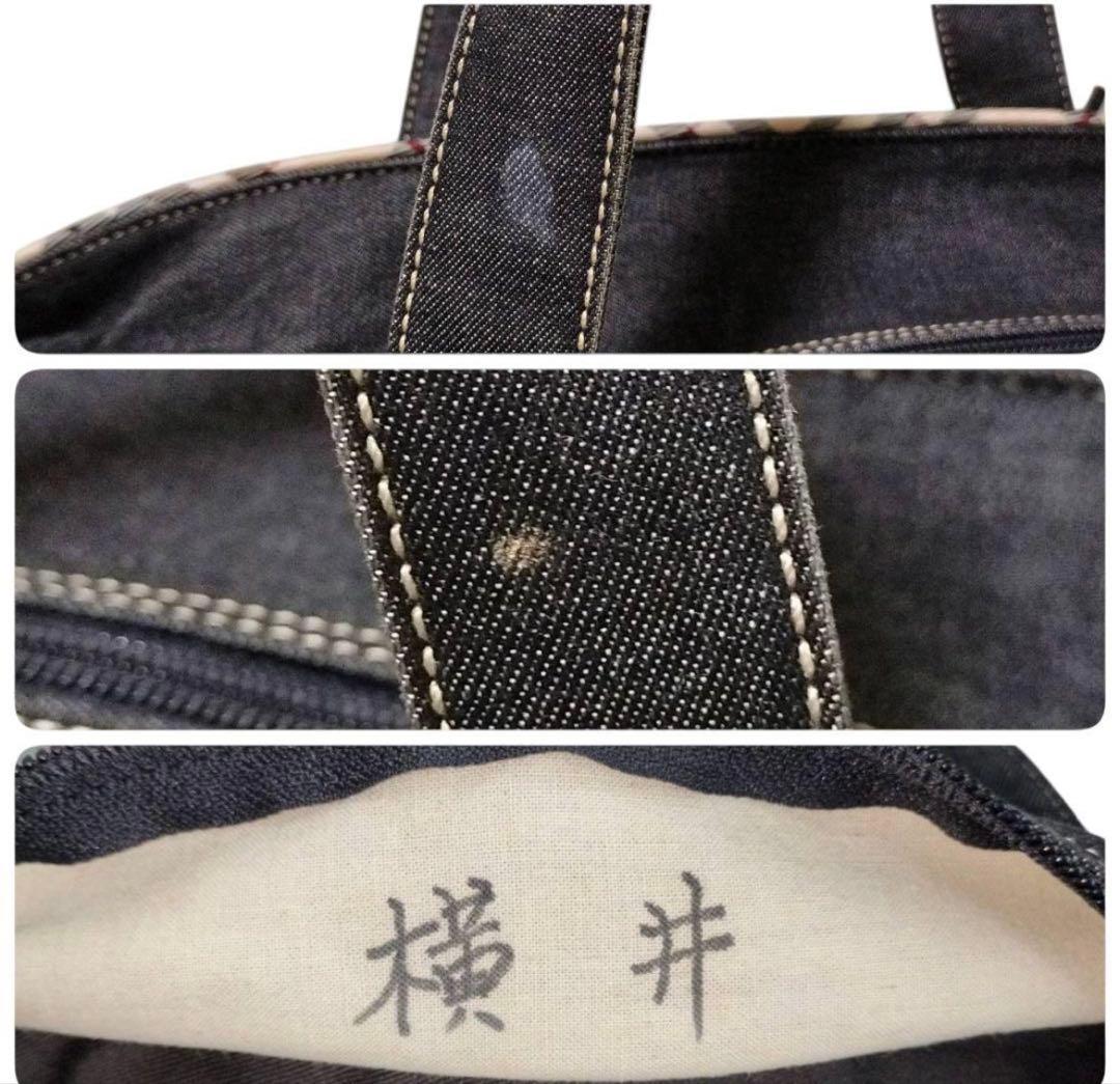 BURBERRY　バーバリー トートバック デニム ノバチェック ホースロゴ