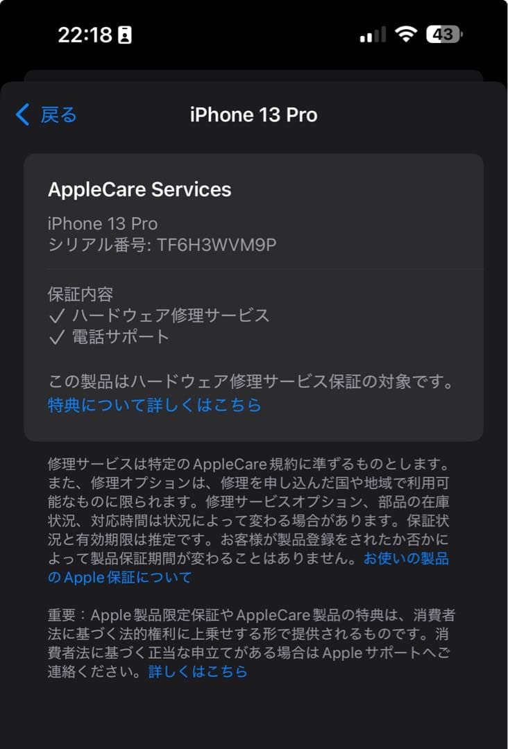 【新品未使用 最安値AppleCare+付】iPhone13 Pro 128GB