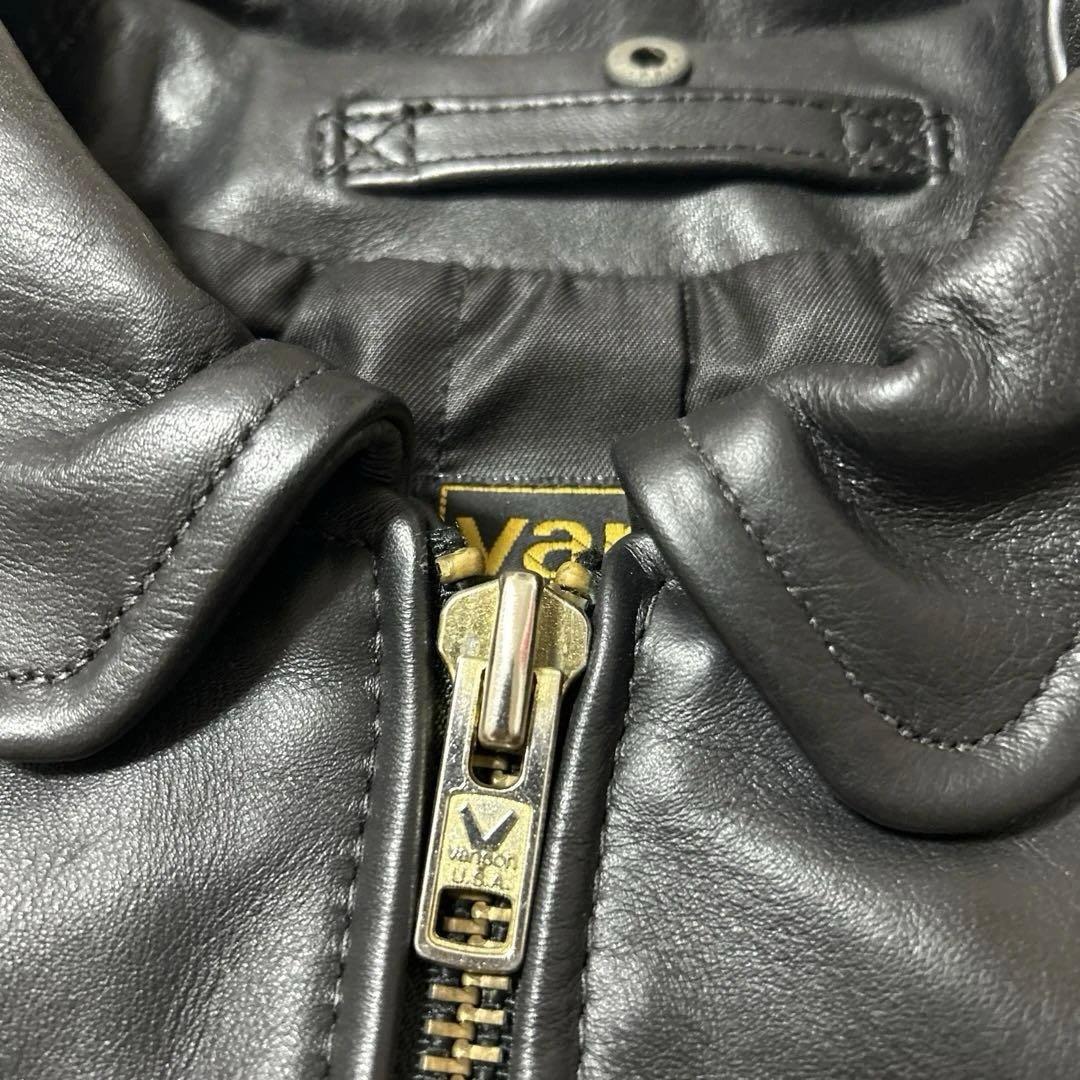 Vanson バンソン　シングルライダースジャケットUSA製ブラック黒サイズ40