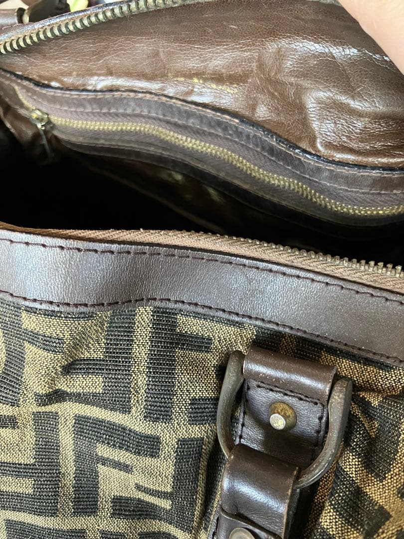 Fendi ミニボストンバッグ キャンバス・ズッカ