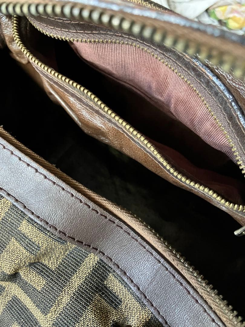 Fendi ミニボストンバッグ キャンバス・ズッカ