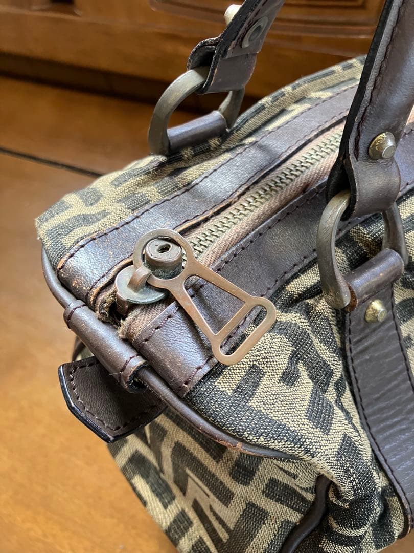 Fendi ミニボストンバッグ キャンバス・ズッカ