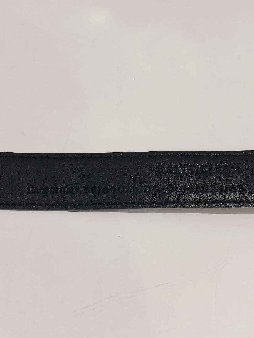 BALENCIAGA / バレンシアガ クロコ型押し ブラック BBベルト