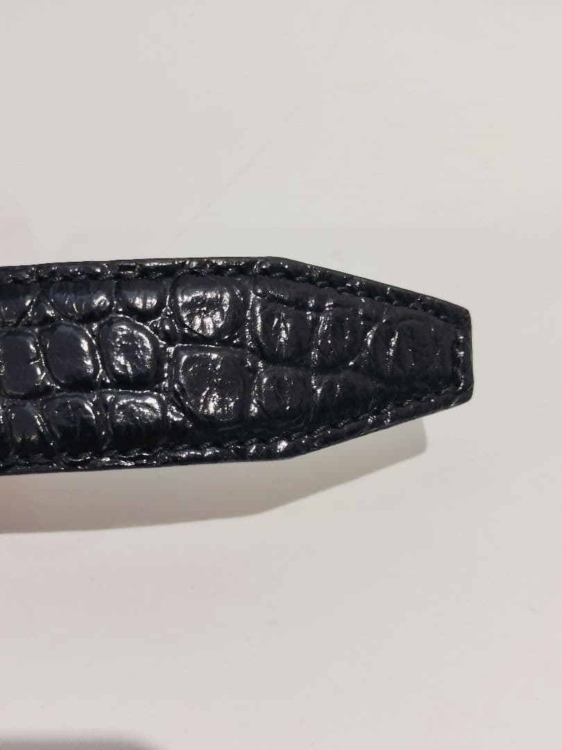 BALENCIAGA / バレンシアガ クロコ型押し ブラック BBベルト