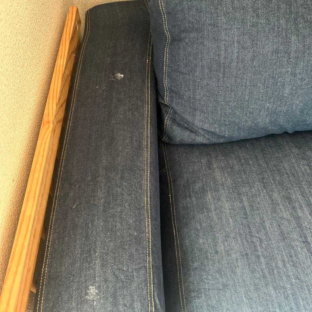 無印良品　ソファ　2.5シーター　デニム　ヘッドレストあり