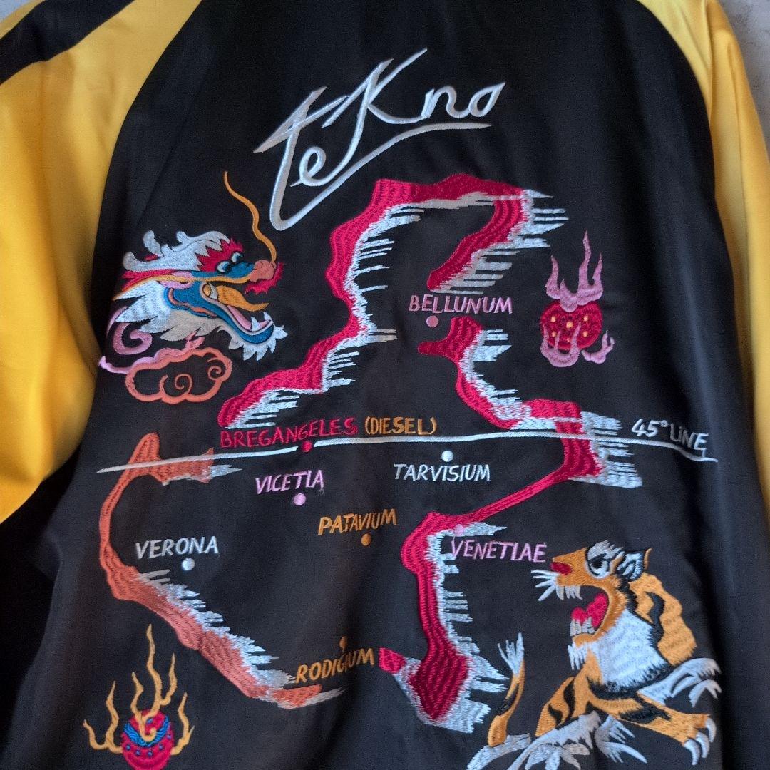 未使用 DIESEL スカジャン 刺繍 龍 リバーシブル