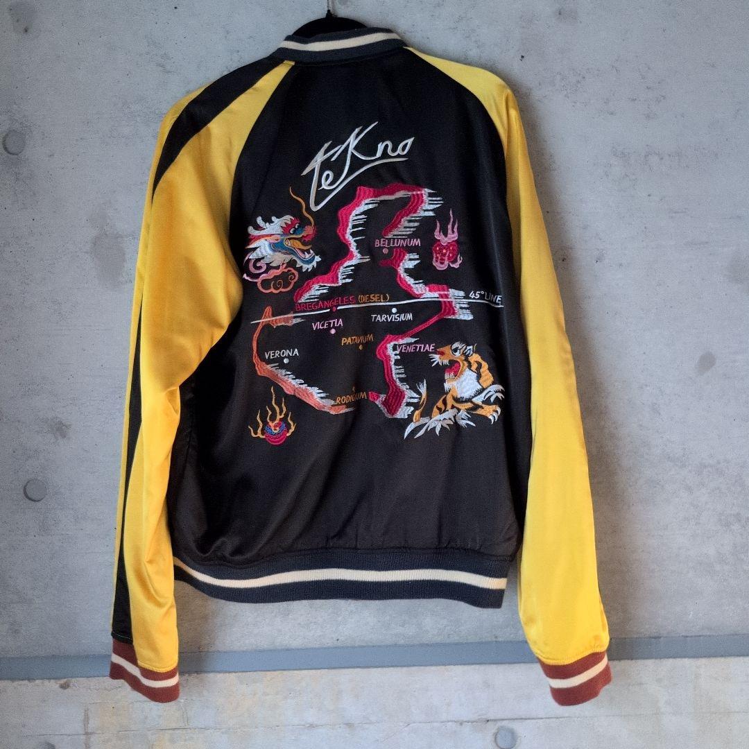 未使用 DIESEL スカジャン 刺繍 龍 リバーシブル