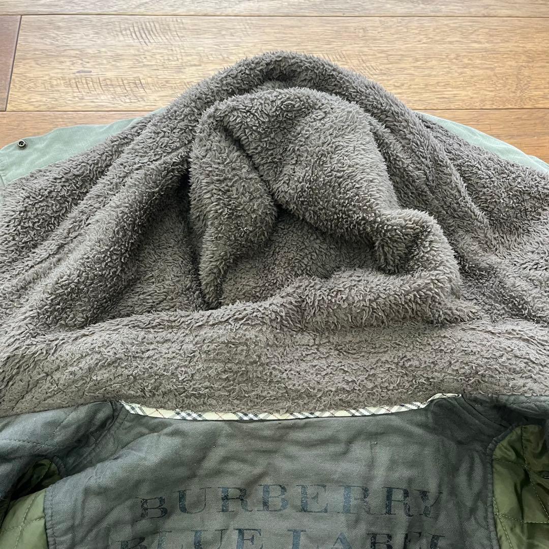 バーバリーブルーレーベル　ミリタリーコート　サイズ38 カーキ