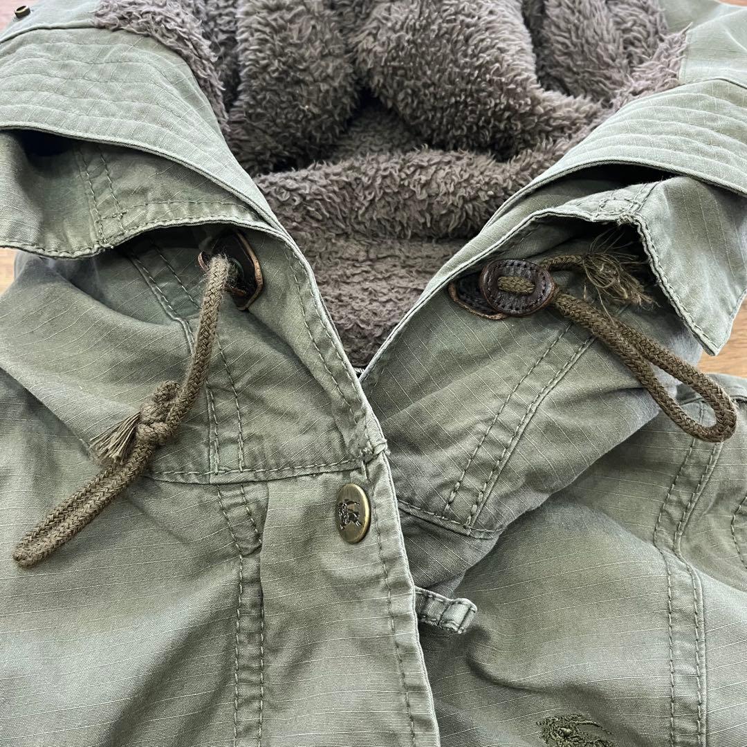 バーバリーブルーレーベル　ミリタリーコート　サイズ38 カーキ