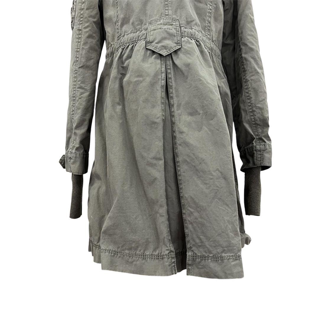 バーバリーブルーレーベル　ミリタリーコート　サイズ38 カーキ