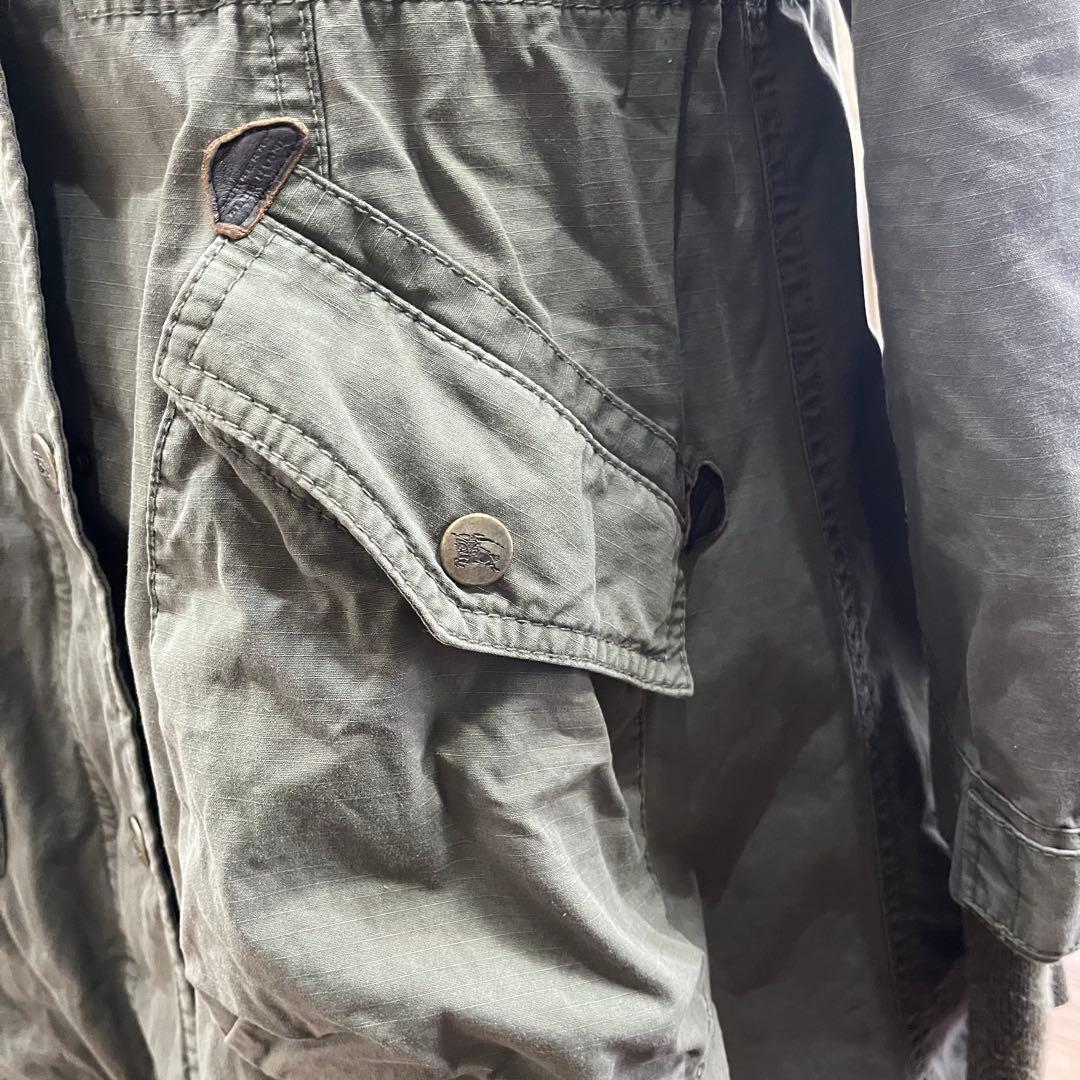 バーバリーブルーレーベル　ミリタリーコート　サイズ38 カーキ