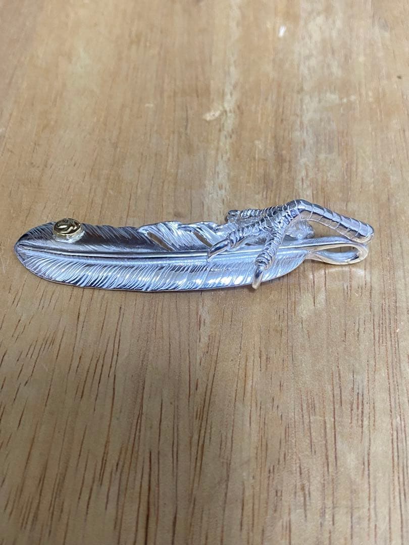 漣（さざなみ） goro's ゴローズ　k18メタル付き銀爪特大フェザー