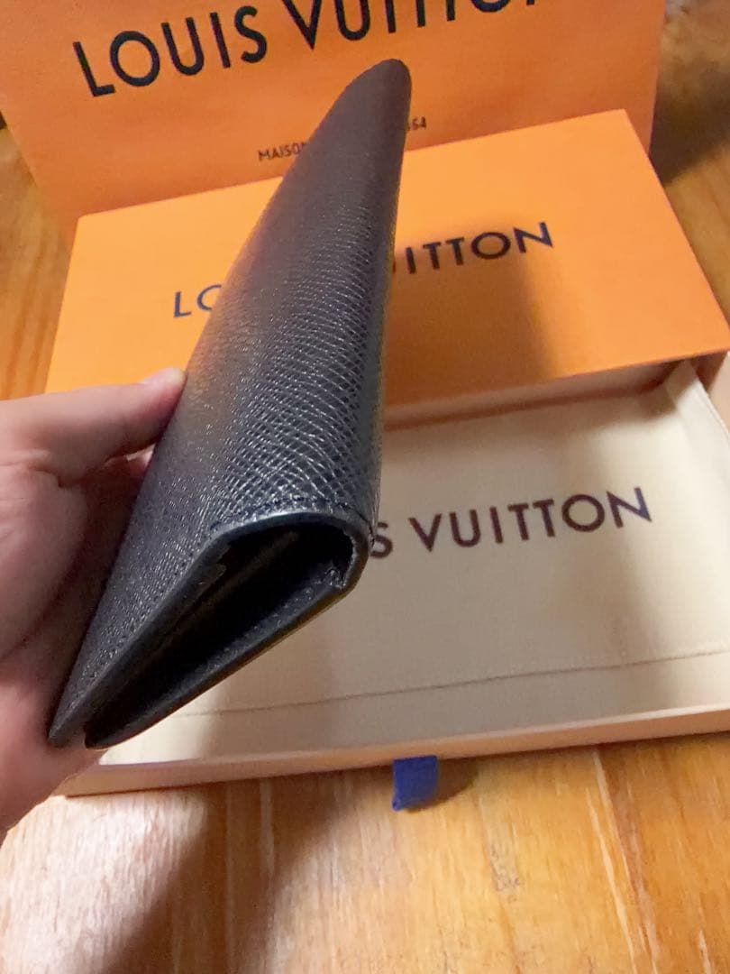 Louis Vuitton ブラック長財布 ICチップ 箱&保存袋付 フランス製