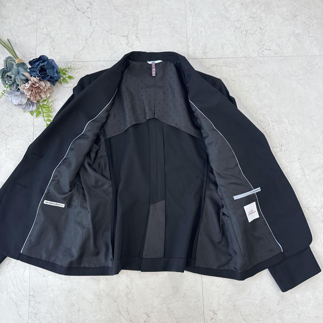 美品⭐︎近年　エヌラインプレシャス　ビジネススーツ3点 セットアップ　ブラック