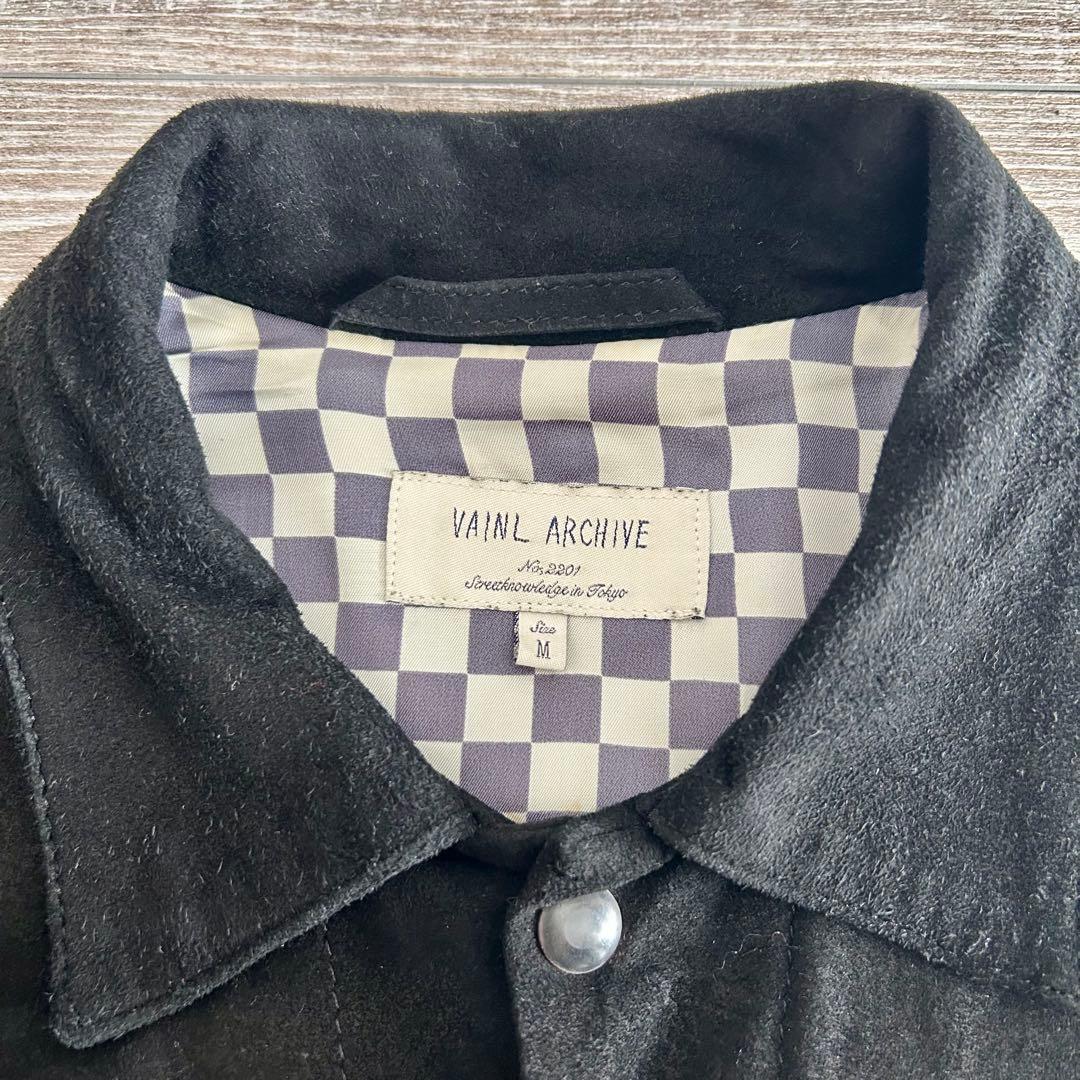 【M】VAINL ARCHIVEスウェードレザートラッカージャケット/smith