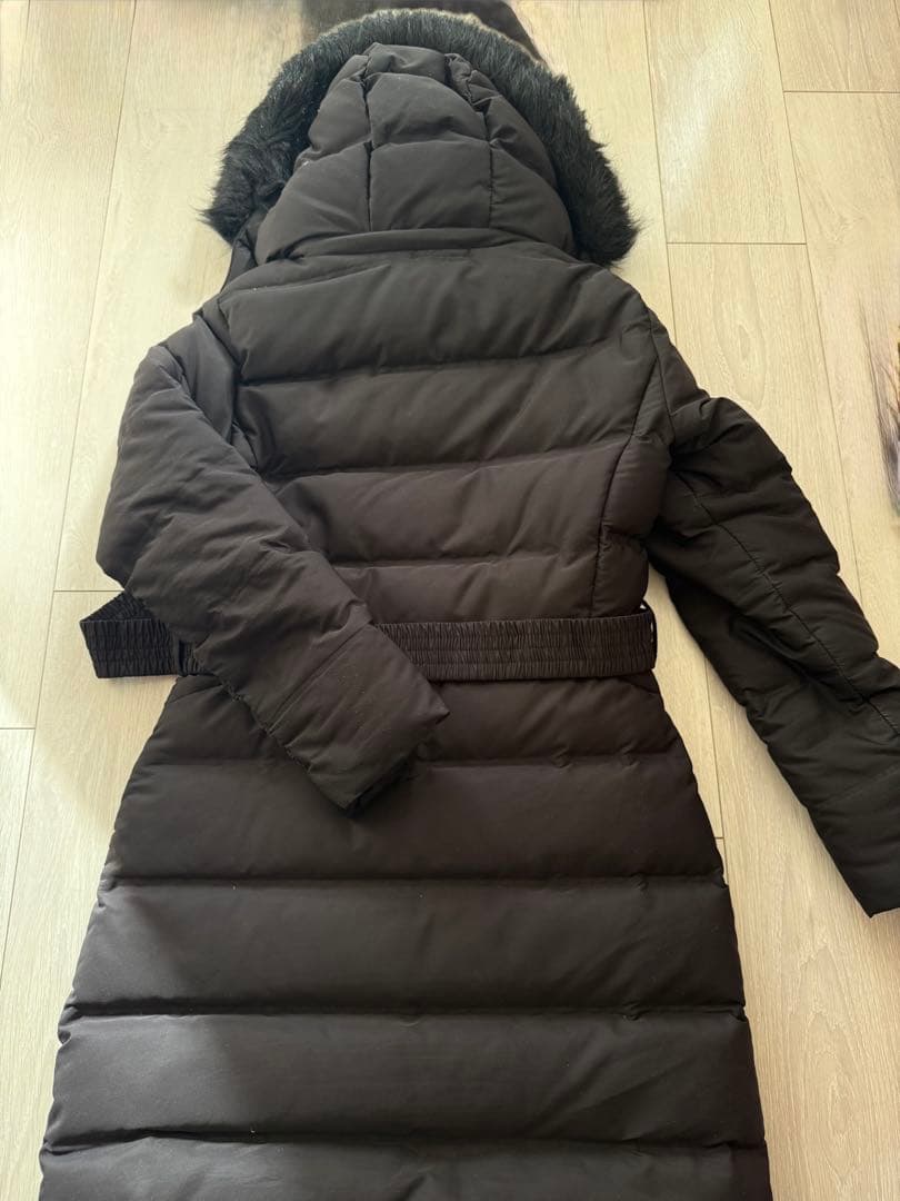 ZARA ザラ ダウンコート ジャケット ブラック ウエストベルト付き ブラック