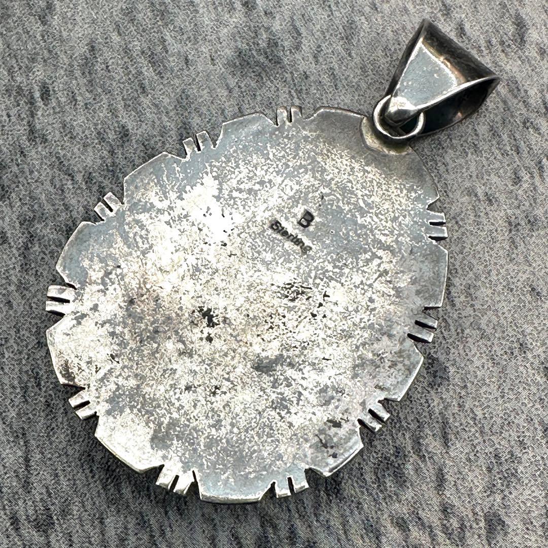 sterling silver turquoise pendant 大ぶり