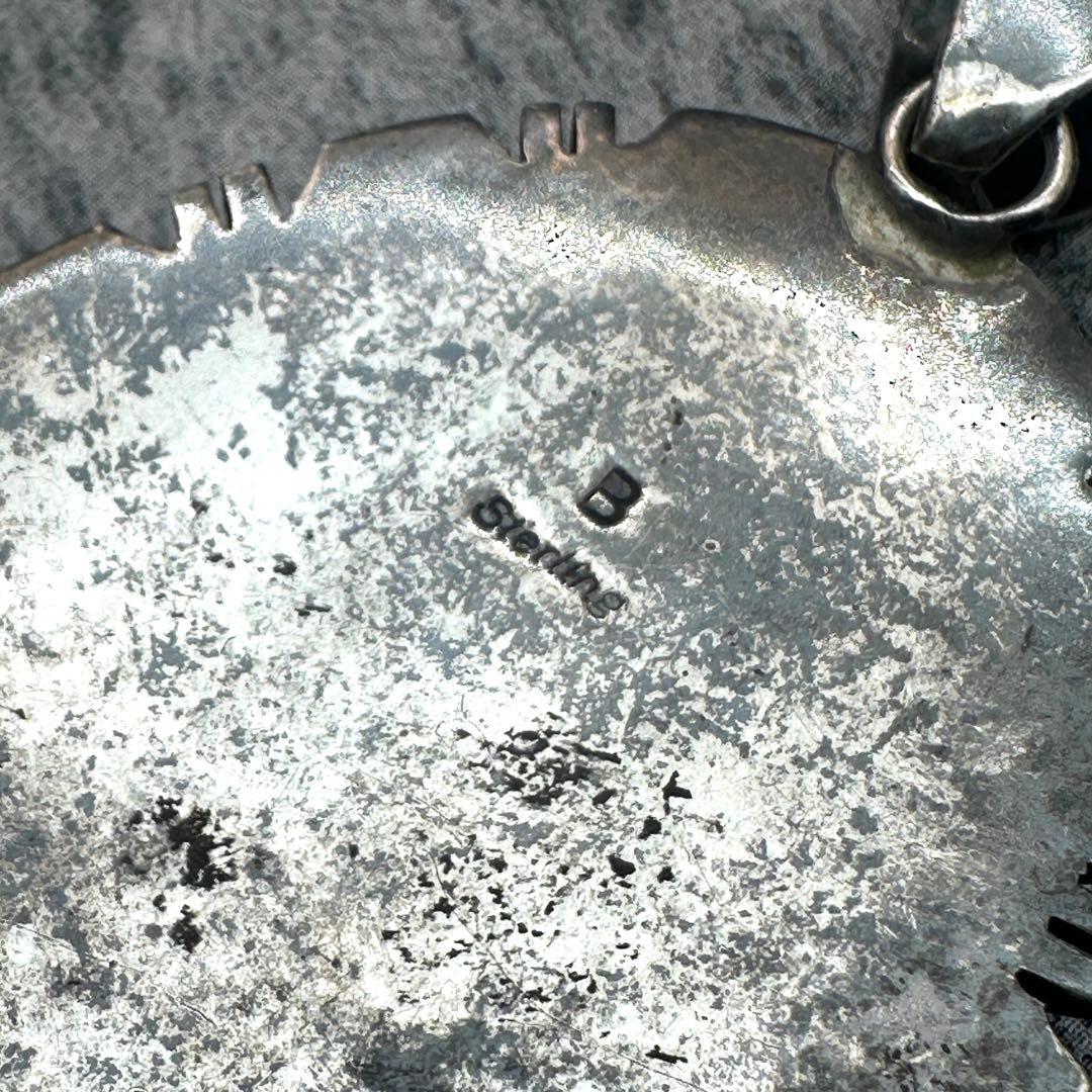 sterling silver turquoise pendant 大ぶり