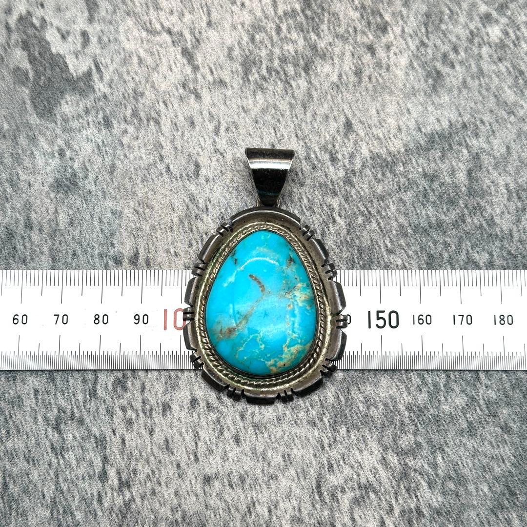 sterling silver turquoise pendant 大ぶり