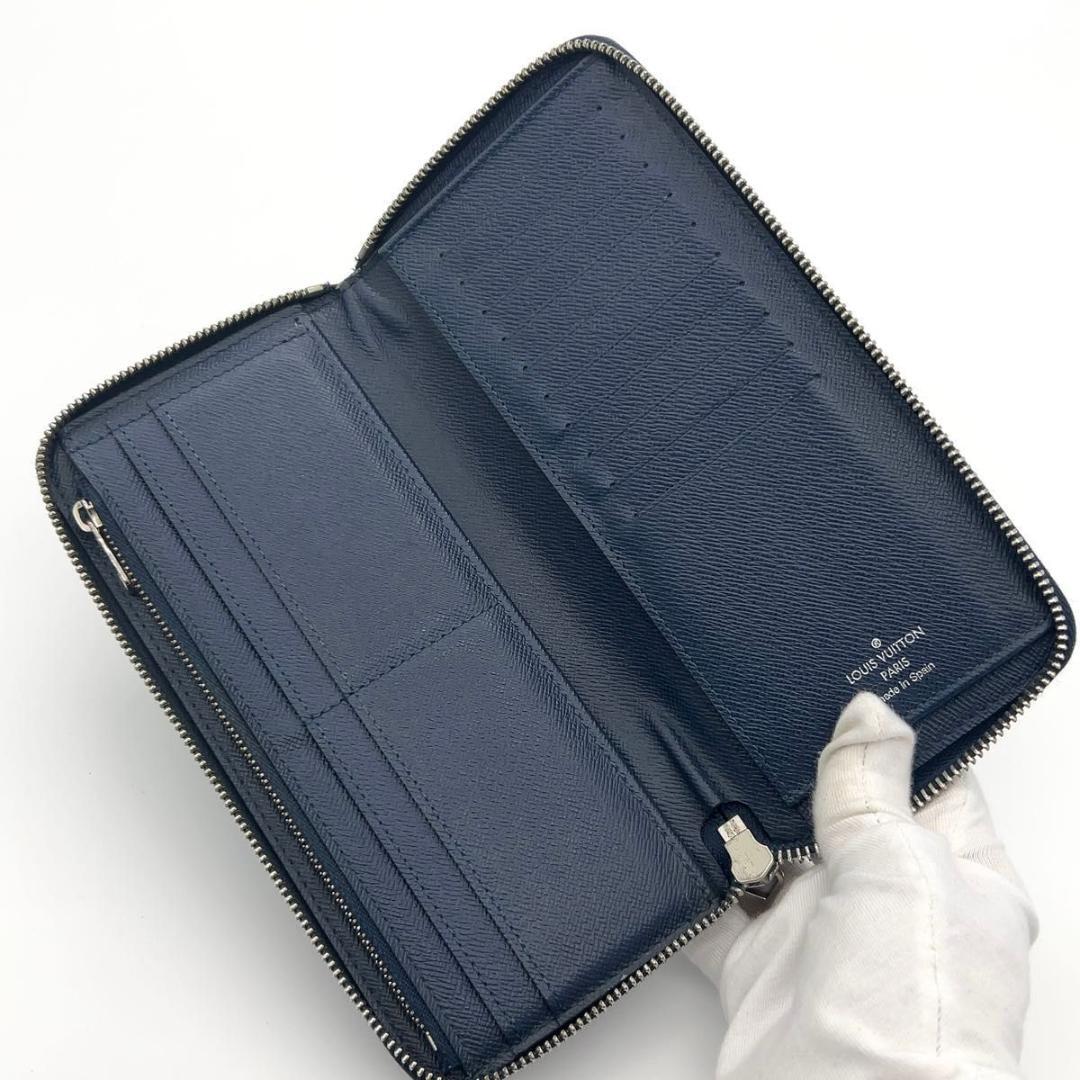 新型★ルイヴィトン タイガ ジッピーウォレット ヴェルティカル 長財布 ネイビー