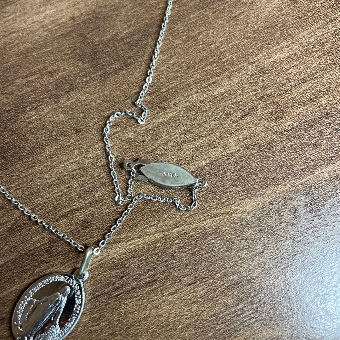 vintage シルバー マリア メダイ ネックレス sv925 古着 F1