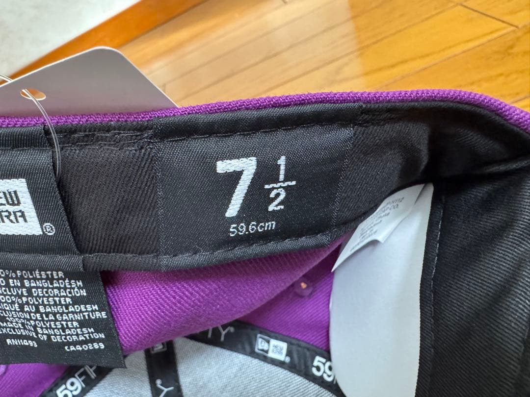 Supreme 59FIFTY パープル　キャップ サイズ　7 1/2