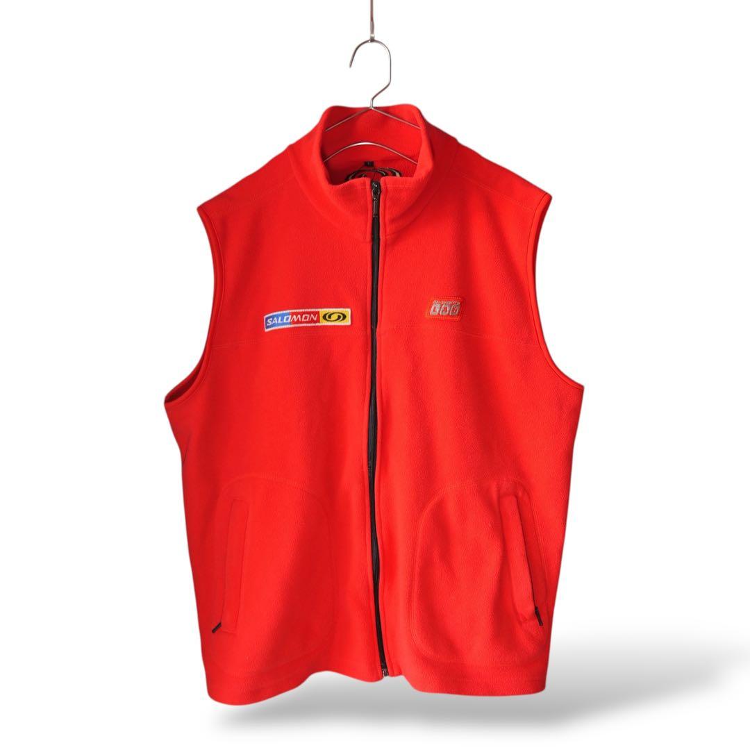 Vintage SALOMON 90s フリース ベスト 古着 テック