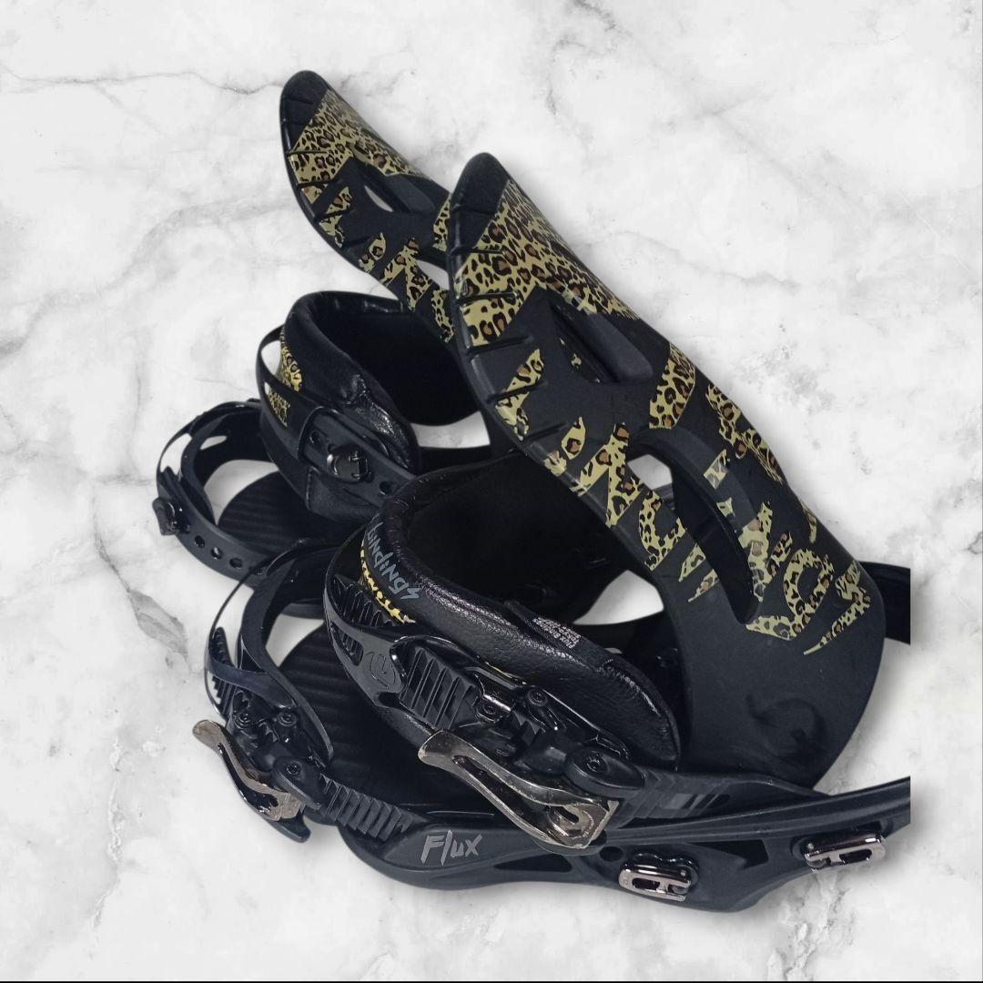 FLUX ビンディング 　Sサイズ ヒョウ柄　美品　カービング　パウダー