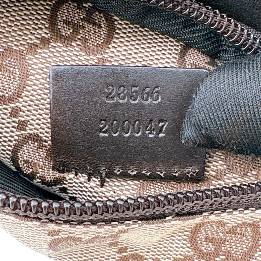 【美品】GUCCI/ボディバッグ/ウエストポーチ/GG キャンバス/ブラウン