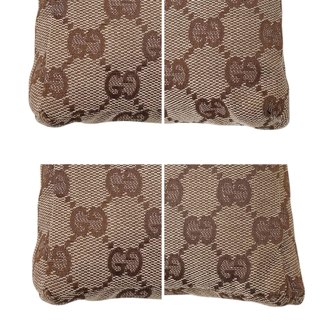【美品】GUCCI/ボディバッグ/ウエストポーチ/GG キャンバス/ブラウン