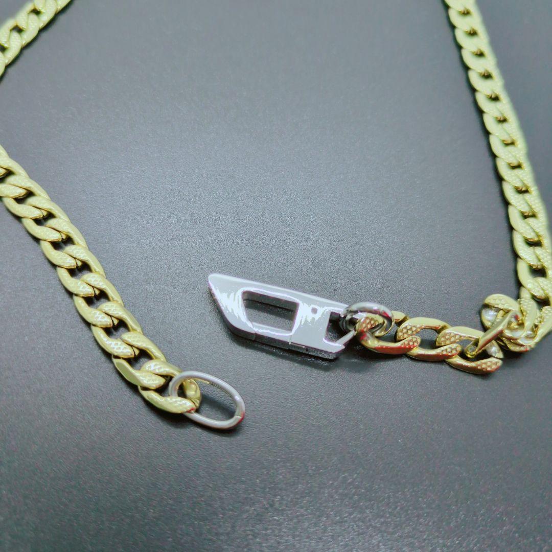 【美品】DIESEL ネックレス DX1438 ゴールドチェーン 箱　喜平