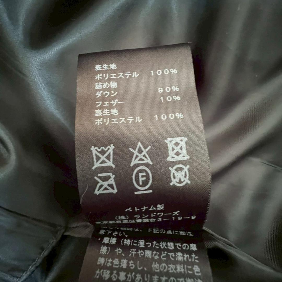 Audrey and John Wad ダウンコート M 黒 ノーカラー ロング