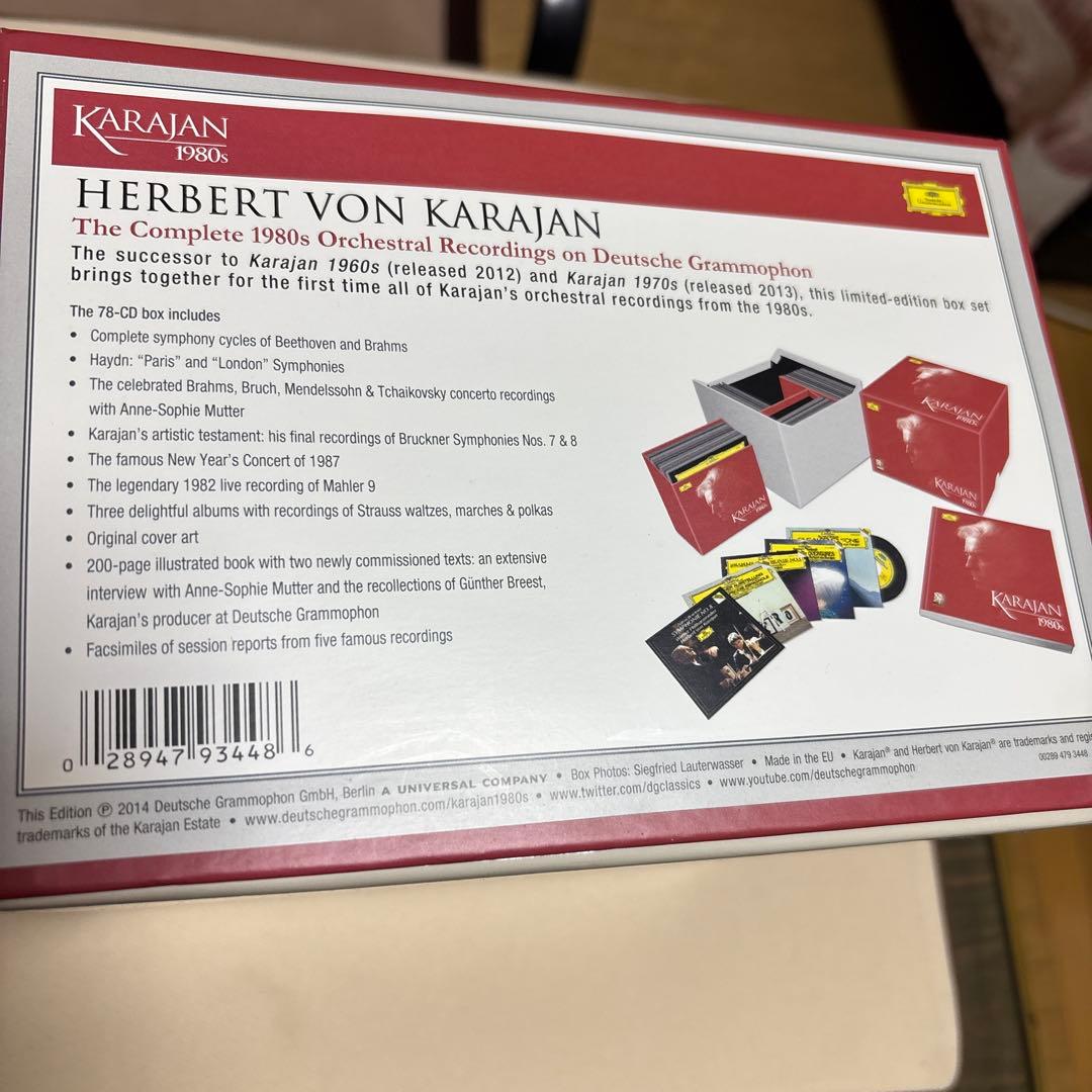 KARAJAN 1980s 限定版ボックスセットCD78枚組。