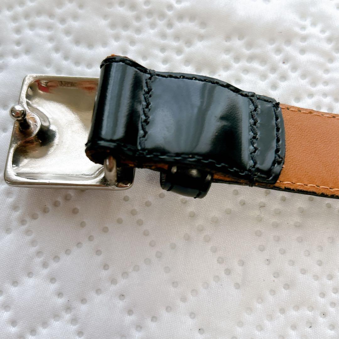 ノメさん専用 希少✨ラルフローレン ロゴ ベルト レザー アメリカ製 ブラック