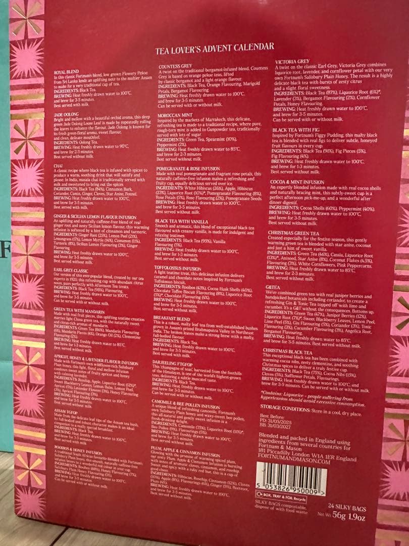 セール! クリスマス アドヴェントカレンダー♪♡フォートナム&メイソン