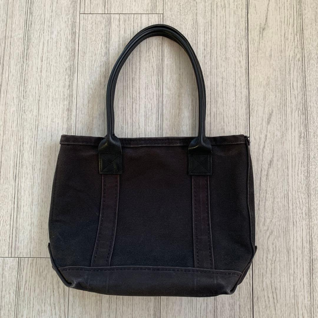 90s エルエルビーン　ボートアンドトート　オールブラック　レザーハンドル