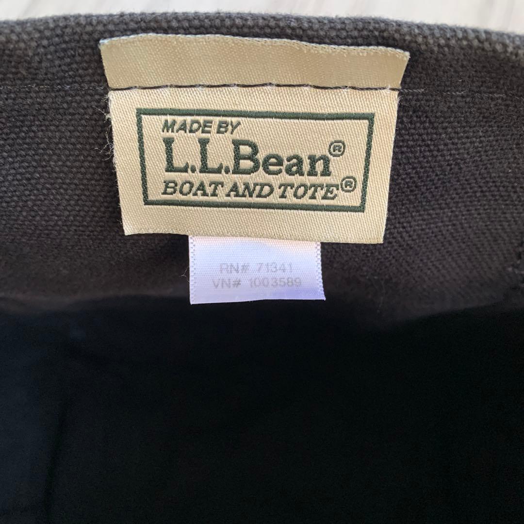 90s エルエルビーン　ボートアンドトート　オールブラック　レザーハンドル