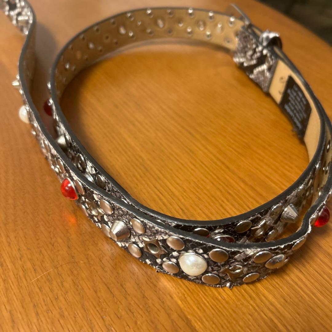 Jaded London スネークスキン風ベルト