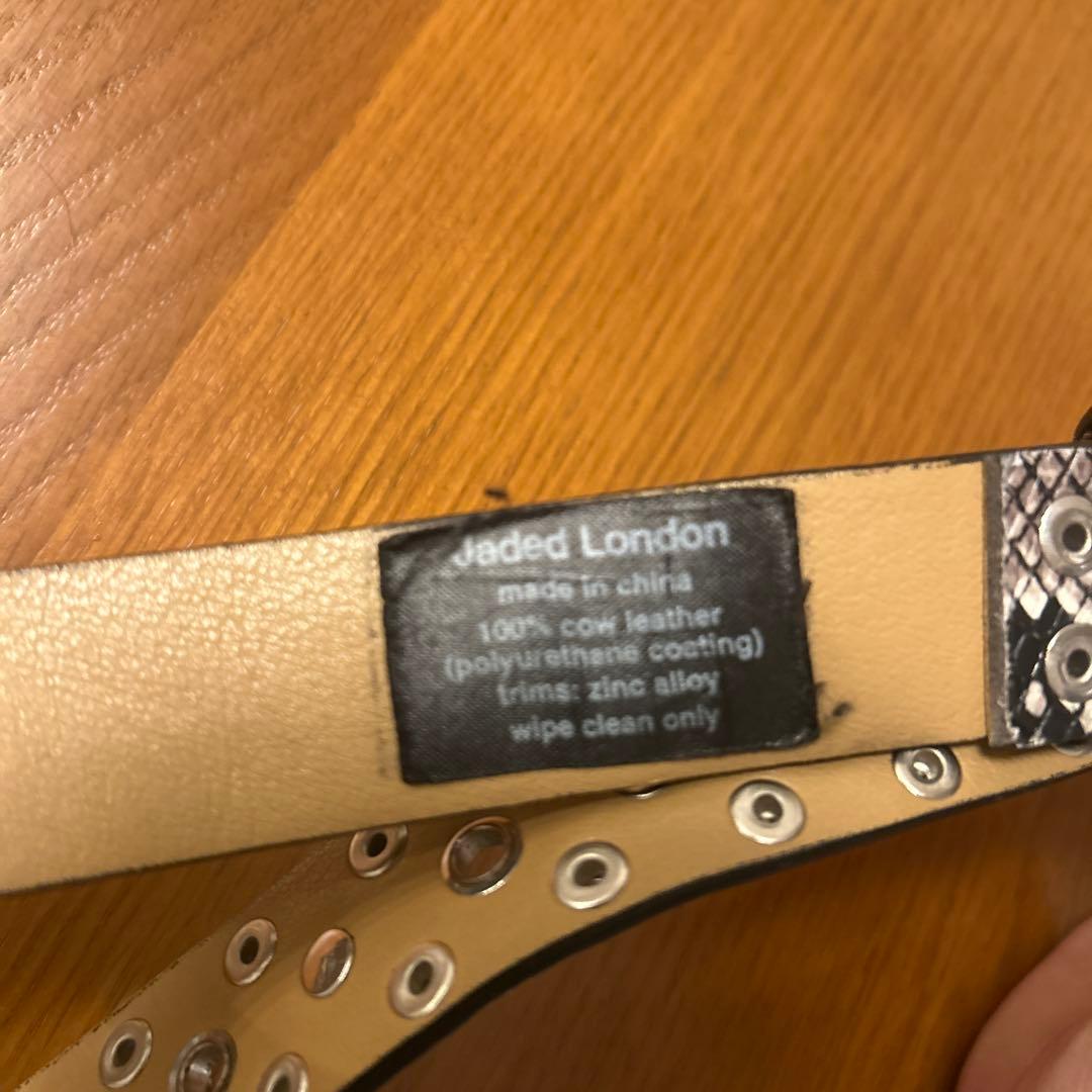 Jaded London スネークスキン風ベルト