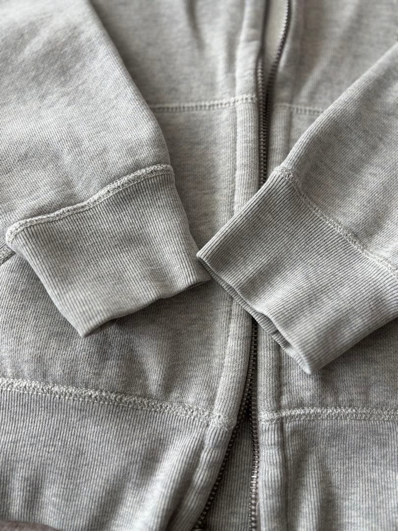 POLO ラルフローレン ジップパーカー グレー S 裏起毛 ロゴ刺繍