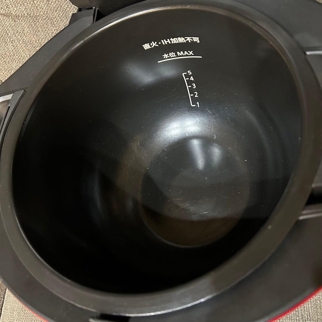 シャープ ホットクックKN-HW24G-R 2.4L水なし自動調理鍋