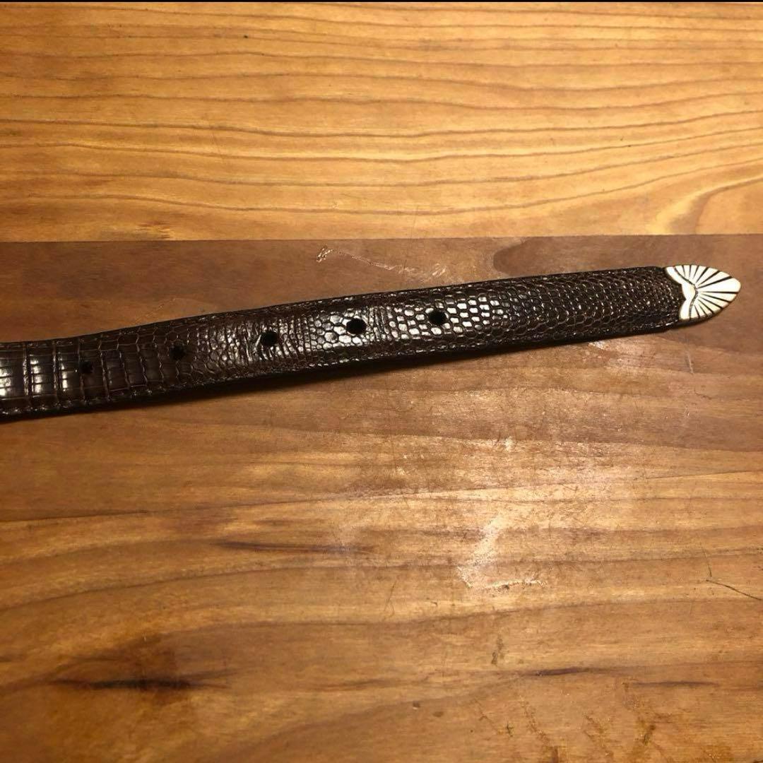 ウェスタンベルト　希少イグアナ皮　made in italy