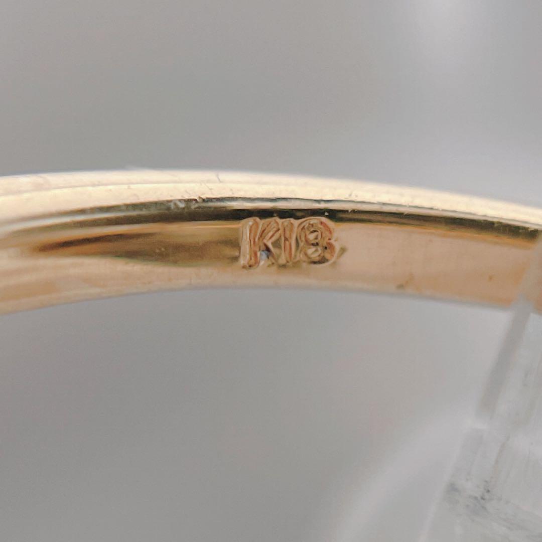 coco様::: K18 ダイヤ 0.10ct ハーフエタニティリング 5号