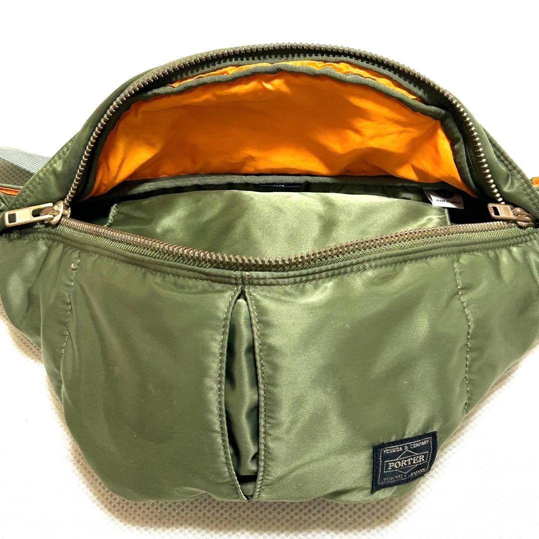 ポーター　タンカー　ボディバッグ　セージグリーン　ウエストバッグ