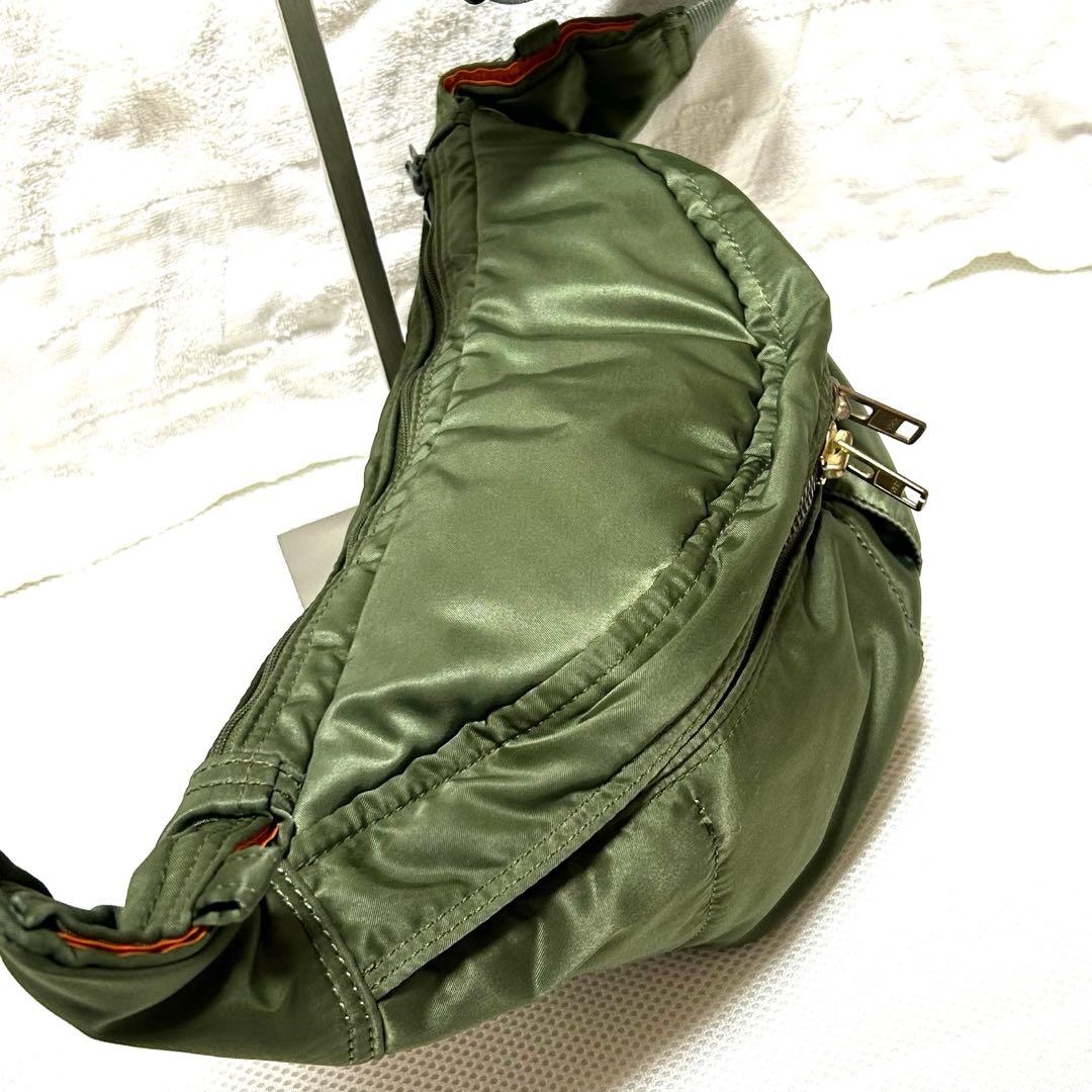 ポーター　タンカー　ボディバッグ　セージグリーン　ウエストバッグ