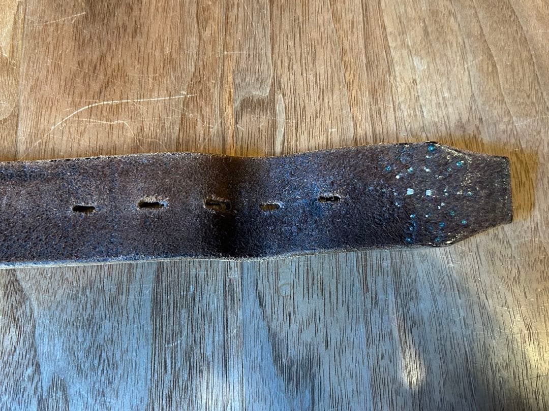 HTC スタッズベルト ブラウンベース 36inch バックル付