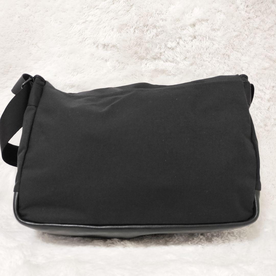 シュプリーム メッセンジャーバッグ ナイロン レザー 黒 黄色