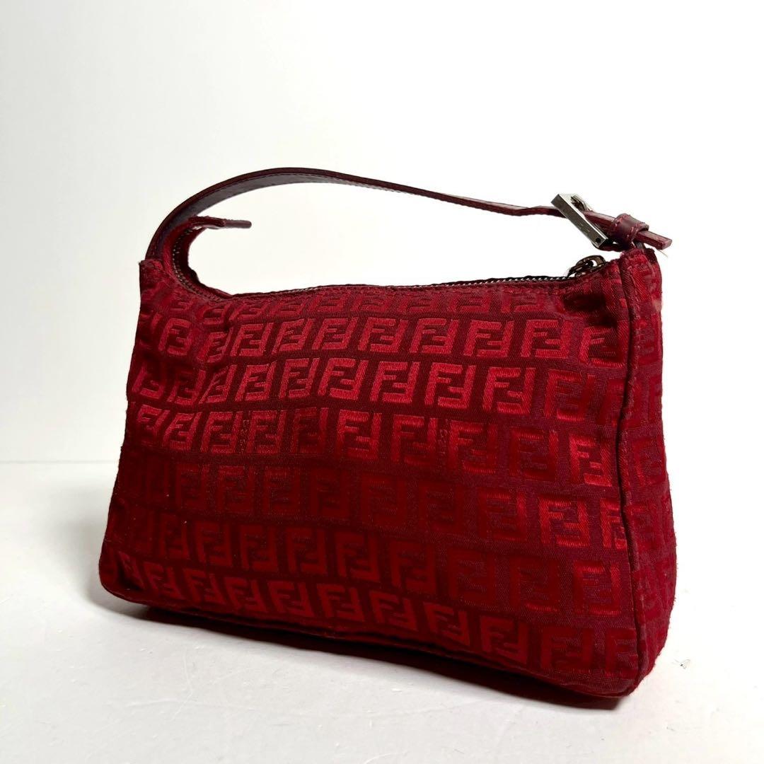 【極美品✨】フェンディ アクセサリーポーチ ハンドバッグ ズッカ柄 キャンバス