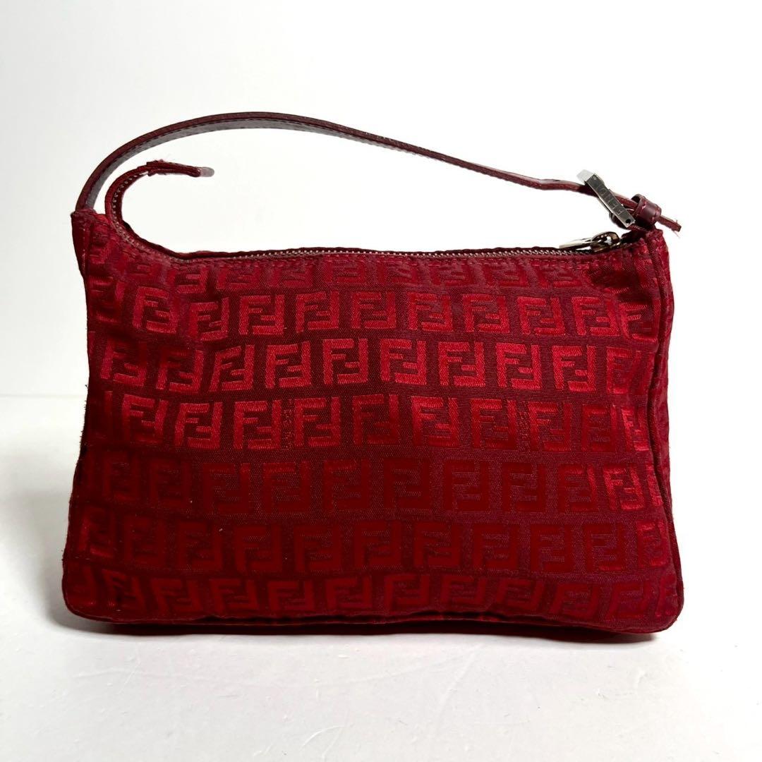 【極美品✨】フェンディ アクセサリーポーチ ハンドバッグ ズッカ柄 キャンバス